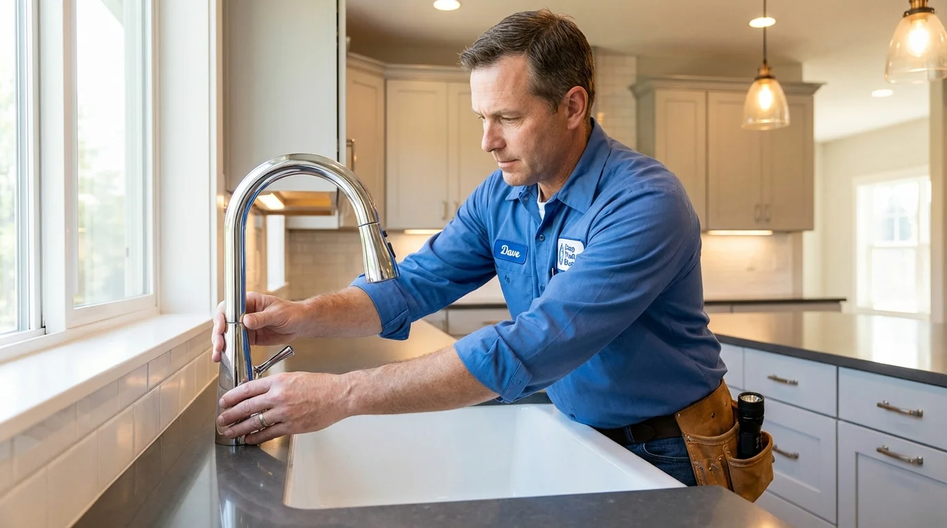 Kitchen faucet installation by Johns Plumbing LLC in Mont Belvieu