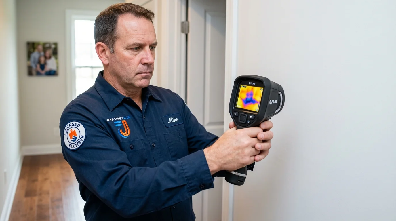 Thermal imaging leak detection by Johns Plumbing LLC in Mont Belvieu
